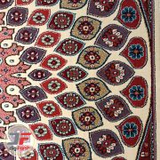 فرش گبه ماشینی سبلان کاشان زمینه کرم کد 61400054