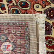 فرش گبه ماشینی سبلان کاشان زمینه کرم کد 61400054